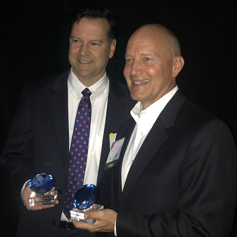 mike and mark with blue diamond award