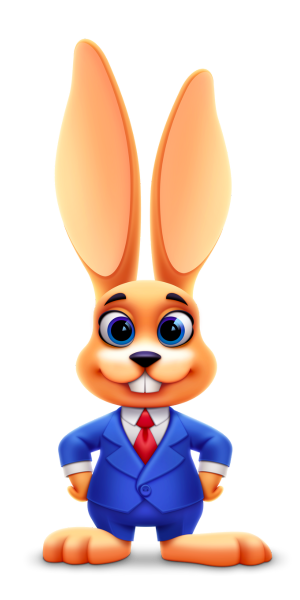 Jackrabbit Tech Zippy bunny mascot