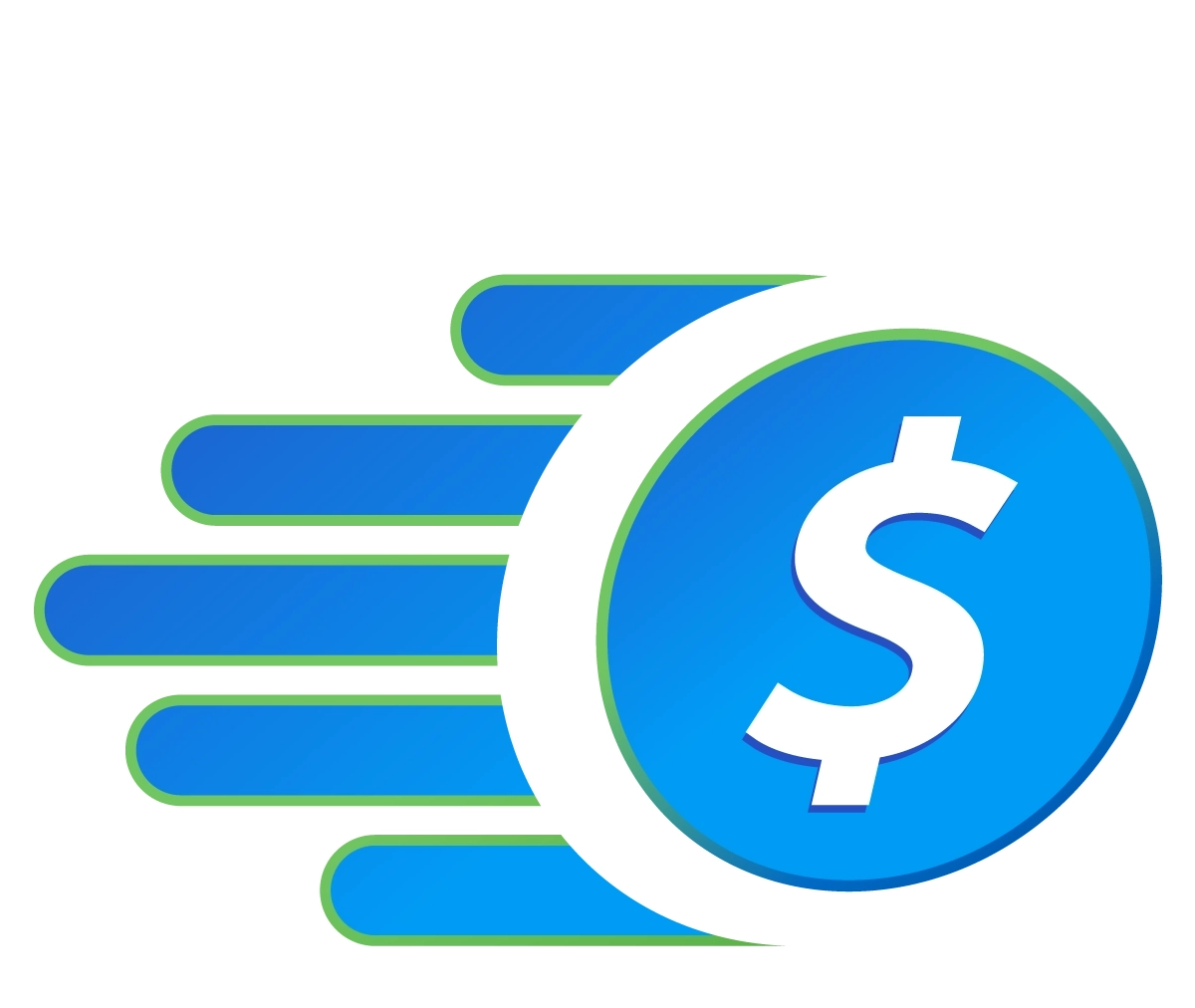 money-dash-icon green blue
